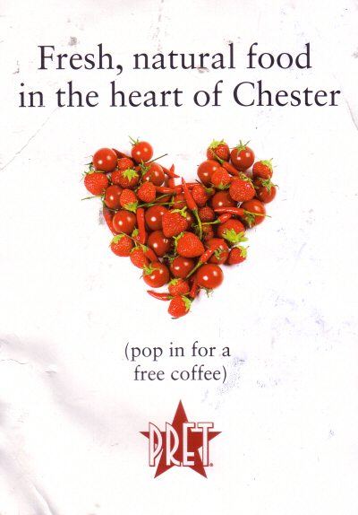 Chestertourist.com - Pret-A-Manger Chester Special Offers 1